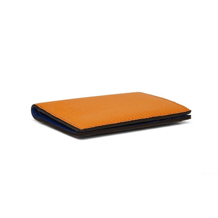 Orange Men Designer Wallets with RFID Blocking