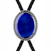 Royal Blue Agate Bolo Tie Wedding Formal Bootlace Tie