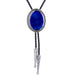 Royal Blue Agate Bolo Tie Wedding Formal Bootlace Tie