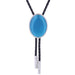 Mens Cat's Eye Bolo Tie Wedding Bolo Blue Formal Tie