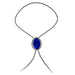 Royal Blue Agate Bolo Tie Wedding Formal Bootlace Tie