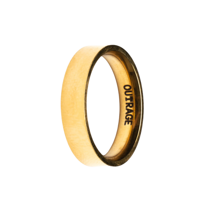 Gold Minimalistic Band Ring 5MM