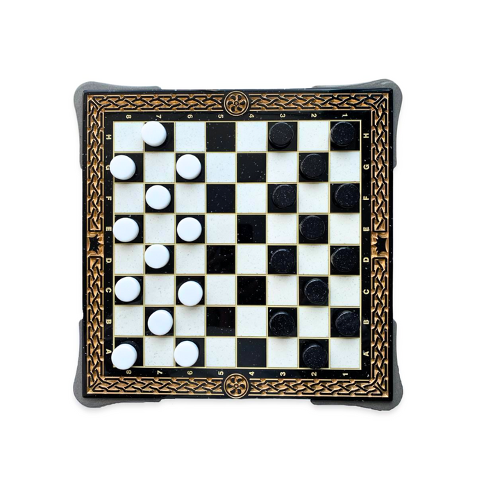 Stone game board for chess