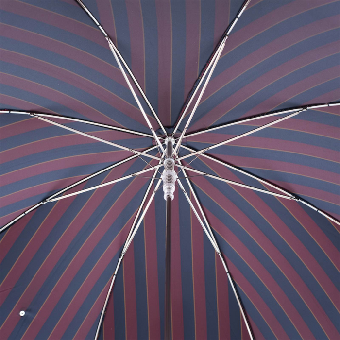 striped umbrella with navy leather handle price