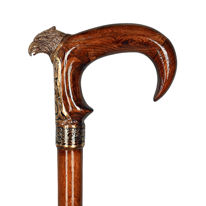 antique gold eagle walking stick