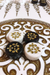 High-end white acrylic stone backgammon set with Pattern motif
