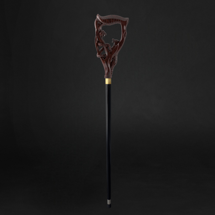Cobra and Wolf Walking Cane Collectible Museum Exhibit