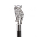 sophisticated grey umbrella with silver owl handle