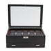 Wolf Roadster 10PC Watch Box with Drawer Black 477656