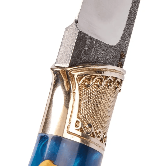 High-Performance Knife with Wooden and Acrylic Handle