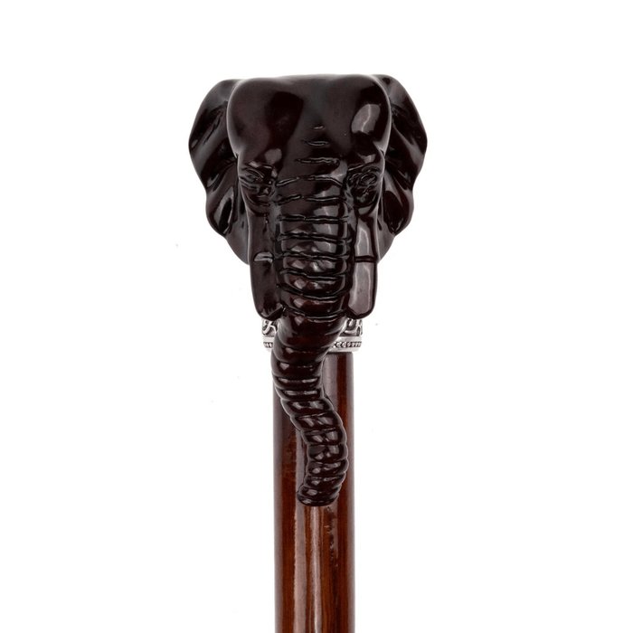 Stylish Elephant Wooden Walking Cane, Unique Design