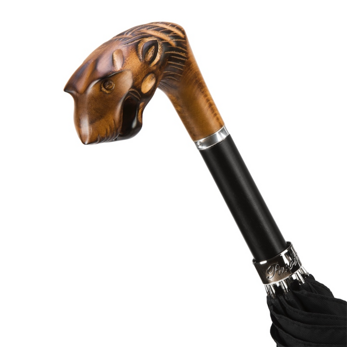 best designer umbrella with hand carved tiger handle