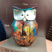 Nordic Painted Owl Statue