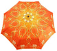 Chic umbrellas featuring modern orange abstract designs