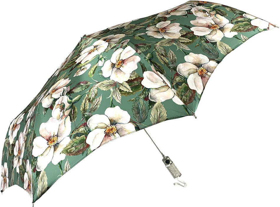 Chic ladies folding umbrella with exclusive floral design