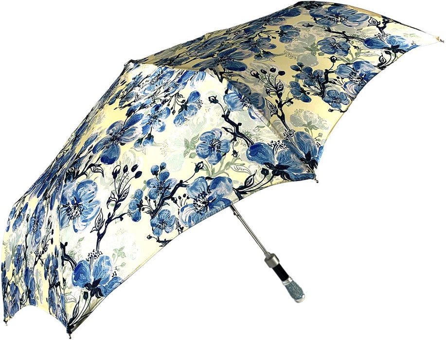  Fashionable umbrella with blue poppies print