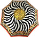 Lightweight umbrella with zebra pattern and chains print
