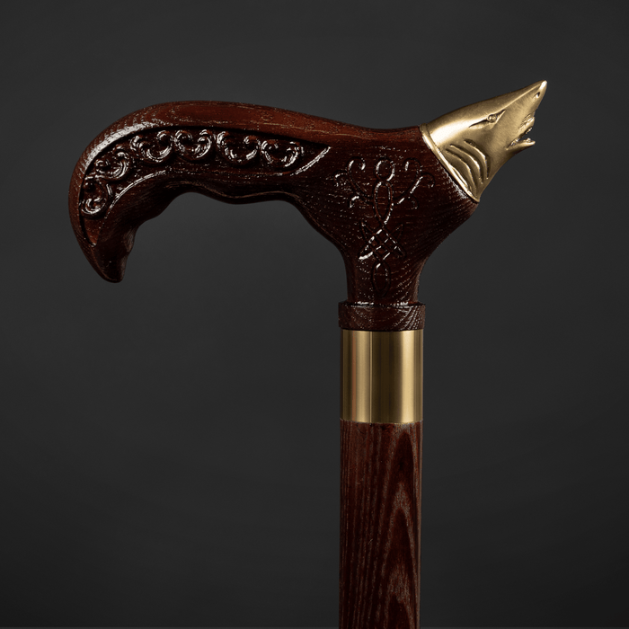 Shark Walking Stick Brass Handle Luxury Stick - Lux