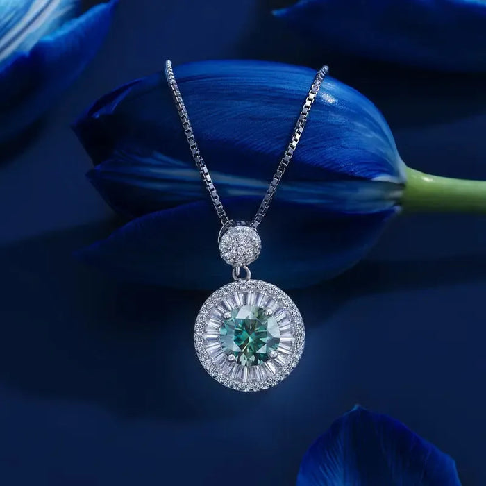 Golden Plated 925 Sterling Silver 6.2g Pendant with 2 Carat Moissanite