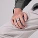 Emperor Caesar Head Ring Silver Stainless Steel