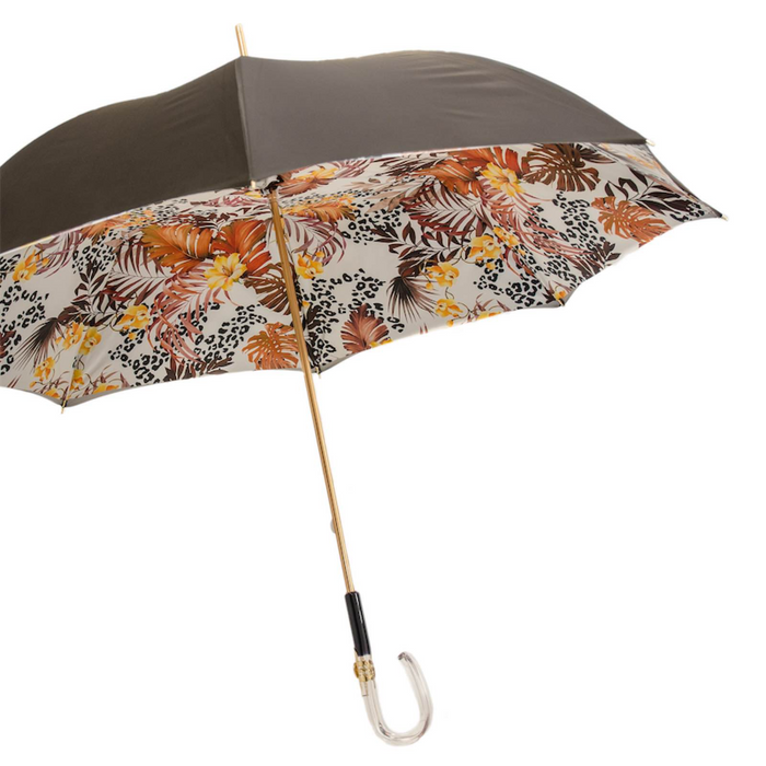 Designer Umbrella For Women With A Unique Handle, Vintage Fabric