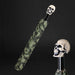 Rebel Skull Handle Camouflage Green Folding Umbrella