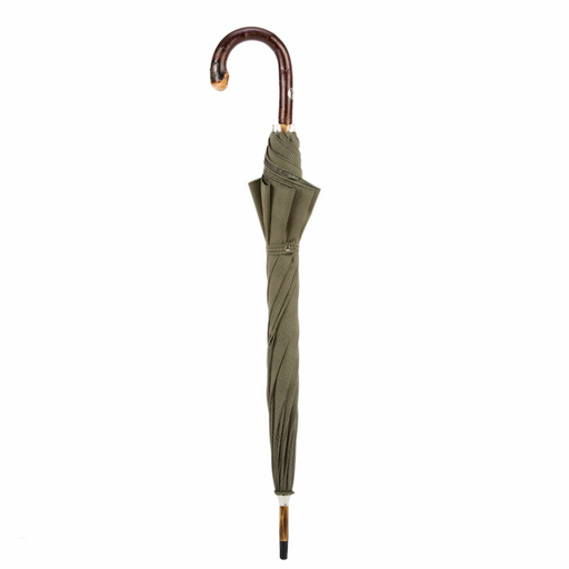 unique chestnut striped umbrella with knob handle