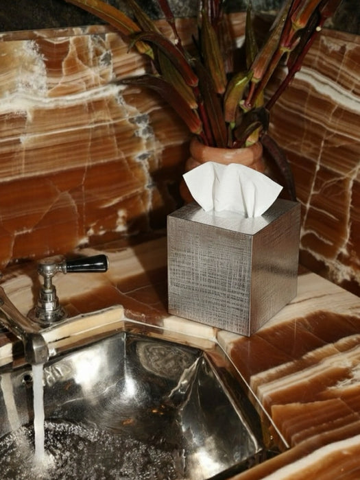 Polished Steel Bathroom Accessory Set – Jacquard Design