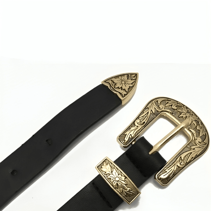 High-quality Double Cowboy Leather Belt For Men