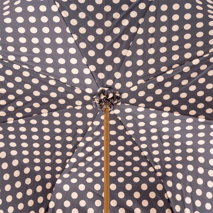 Beige Polka Dots Classic Double Cloth Umbrella