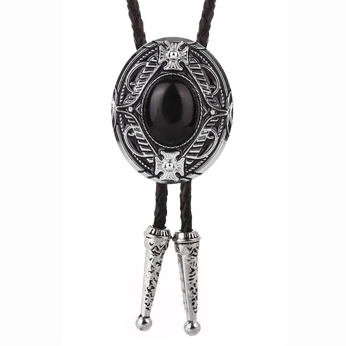 Stone Agate Bolo Ties Wedding Black Bolo Tie Necklace