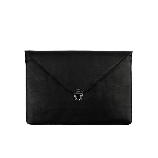 Laptop Sleeve MacBook Leather, Black - Vintage Pattern - Model M