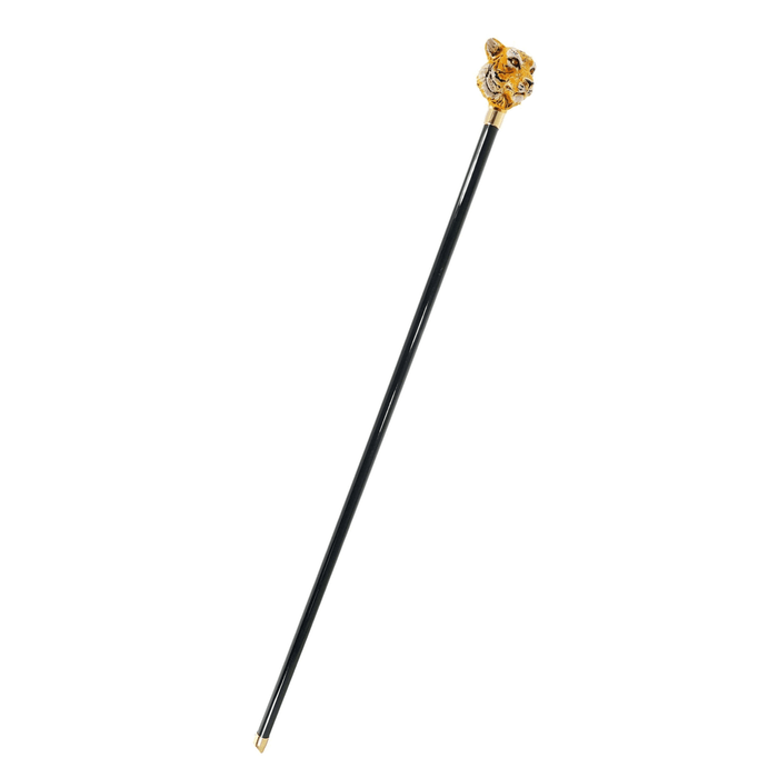 Enameled tiger walking cane for collectors