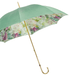 Jeweled Handle Green and Pink Roses Double Cloth Umbrella - Artynov | Unique Handmade Accessories