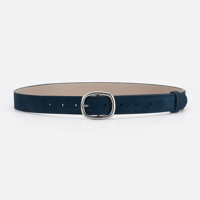 Classic suede leather belt