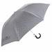 black and white folding umbrella with leather handle - classic 