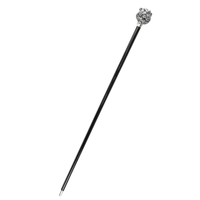 Unique Walking Stick with Silverplated 925 Tiger Handle