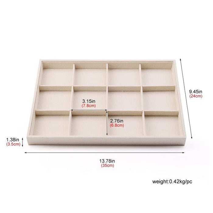 High-quality linen stackable tray with 12 grids