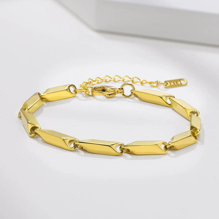 Unique Gold Chain Link Bracelet – 3mm Stainless Steel