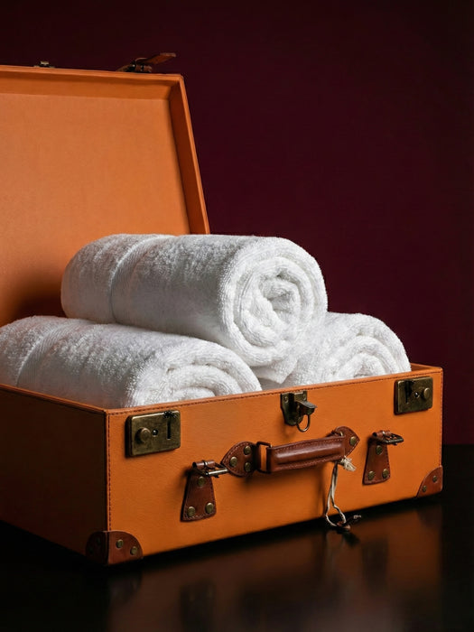 Dubai Sunset Vintage-Style Leatherette Towel Crate