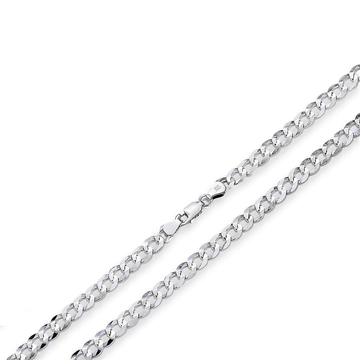 Curb Bracelet – 5mm 925 Silver, Rhodium Coated