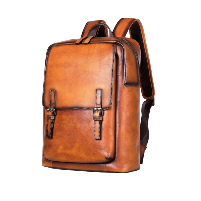 Genuine Leather Cowhide Business Backpack