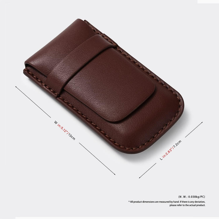 High-end leather flap watch pouch