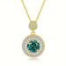 Golden Plated 925 Sterling Silver 6.2g Pendant with 2 Carat Moissanite