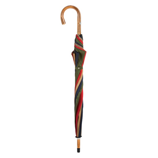 solid chestnut handle-shaft multicolor bespoke umbrella