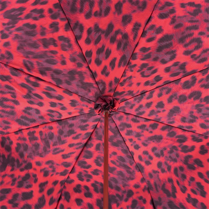 red leather leopard print double cloth umbrella