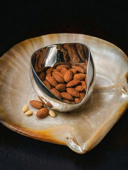 Mini Crumple Bowl – Polished Stainless Steel, Textured Finish