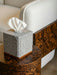 Burnished Finish Desk Organizer – 7-Piece with Suede & Leather