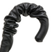 snake print black umbrella with leather handle