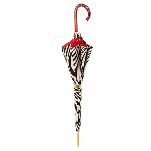 red zebra print exclusive handle double cloth umbrella